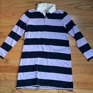 Like new Crewcuts Navy and purple polo rugby dress